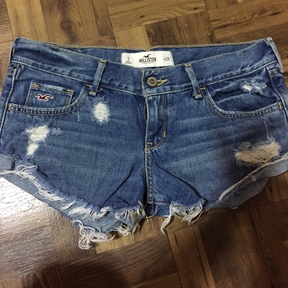 Hollister shorts. Rips in front. Jeans. - Picture 1 of 3