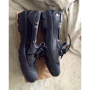 UGG Black Leather Rain Shoes
