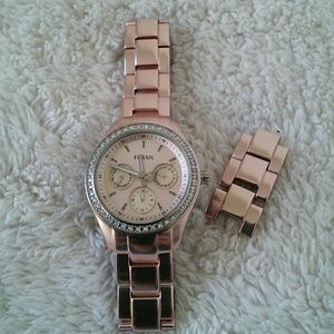 Fossil Rose Gold Watch (Battery Needs Replacement)