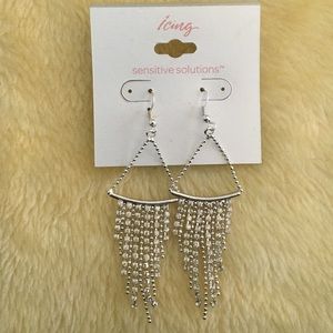 Silver earrings from icing