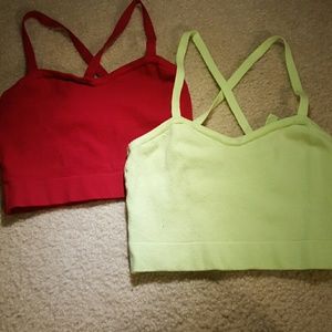 2 American Apparel crop tops
