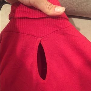 Bebe red keyhole turtleneck size S