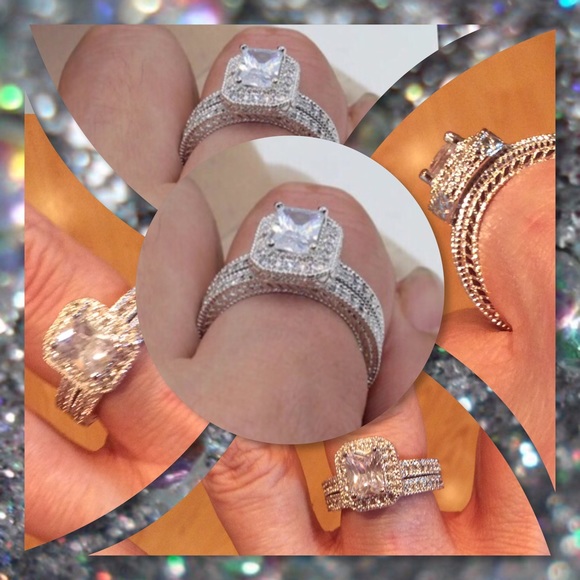 5⭐️BEST SELLER 🆕3CT Antique Style Wedding Set - Picture 4 of 5