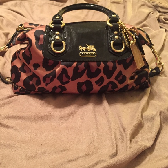 Coach leopard print bag