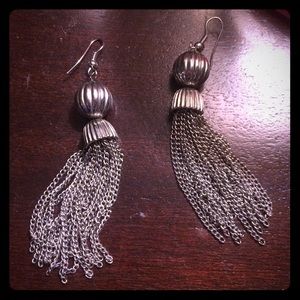 Silver Tassel Earrings