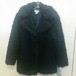 Celebrity Pink Bouclé Faux-Fur Peacoat