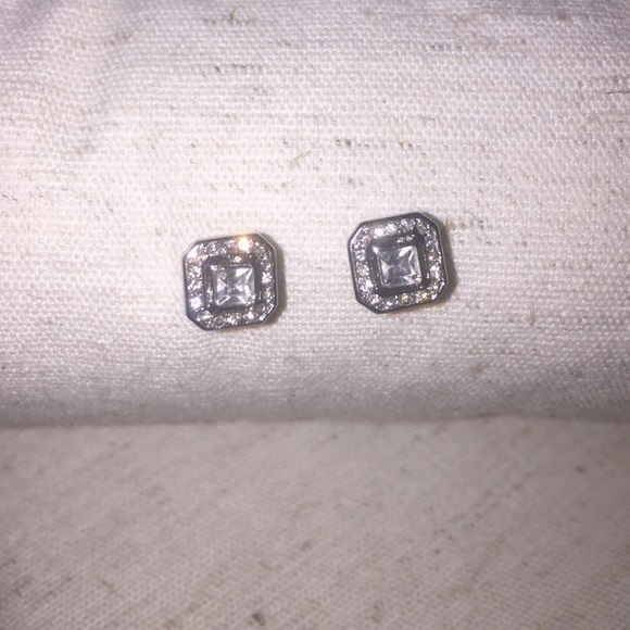 Crystal Square Stud Earrings