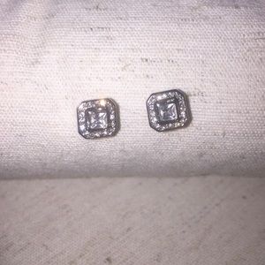 Crystal Square Stud Earrings
