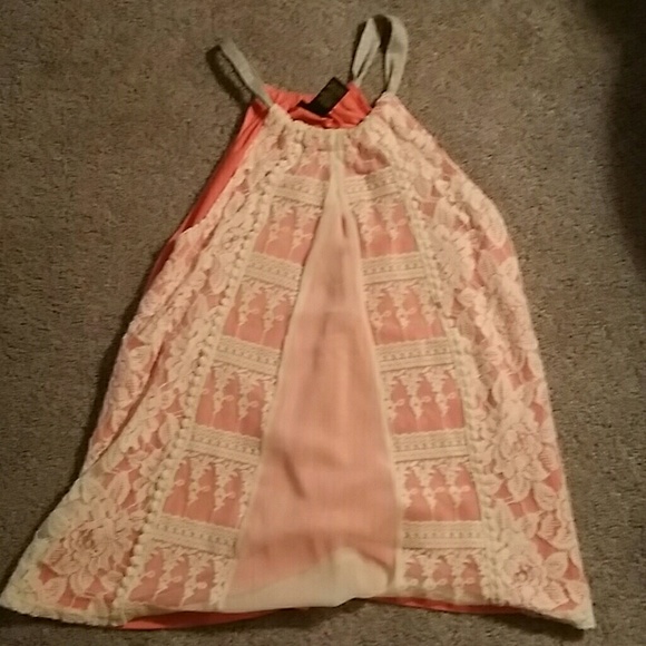 Pink, lacey tank top