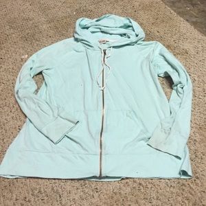 Mudd turquoise zip up jacket