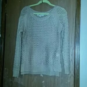 Tan, knit sweater