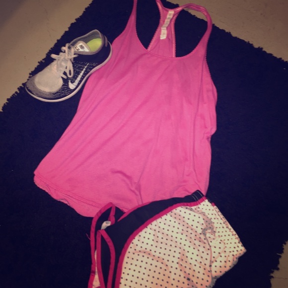 lulu lemon pink workout top