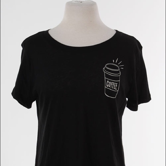 π Insert Coffee To Begin, Front/Back Print Top - Picture 2 of 3