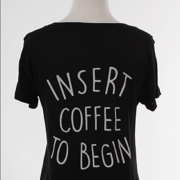 π Insert Coffee To Begin, Front/Back Print Top - Picture 3 of 3