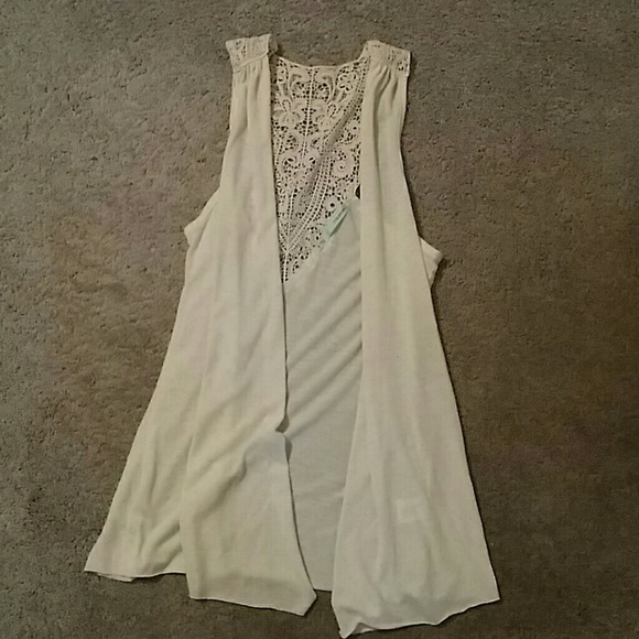 White cardigan