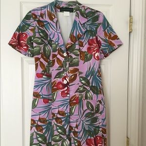 Vintage Harve Bernard Floral Shirt Dress