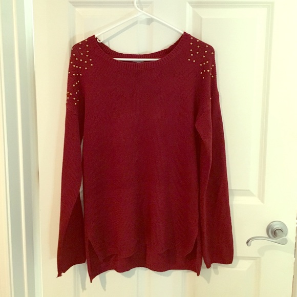 Maroon Studded Sweater