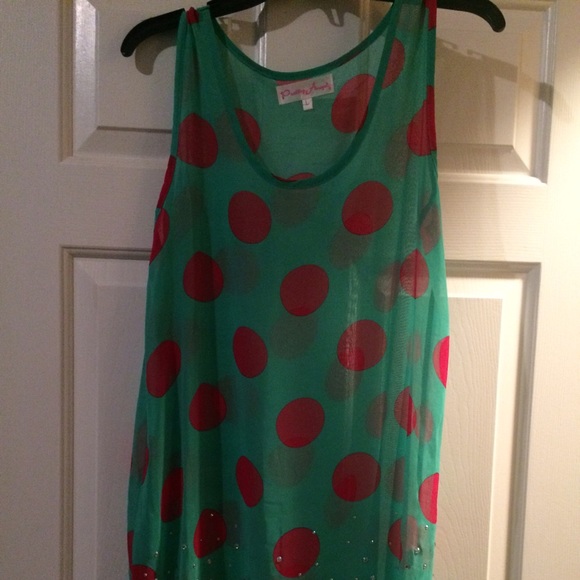 Pink and mint tank tunic.