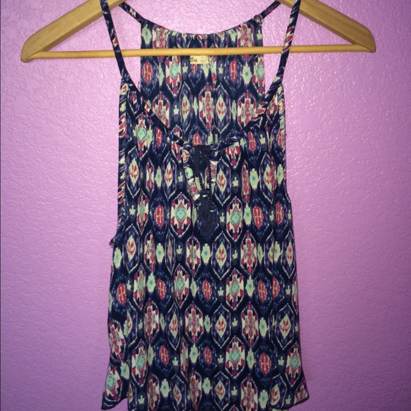 Hollister blue colorful tank top