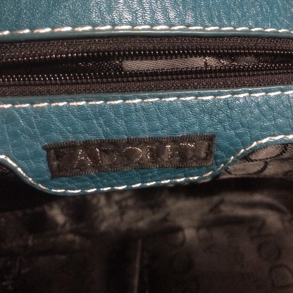 Adore Teal and Tan Handbag. - Picture 2 of 4