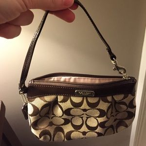 Coach Khaki Mahogany mini purse