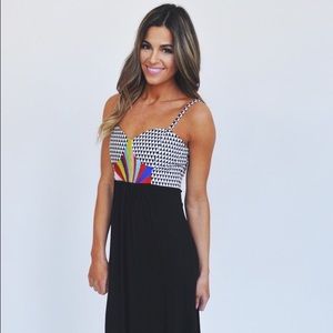 Geo Print Maxi Dress