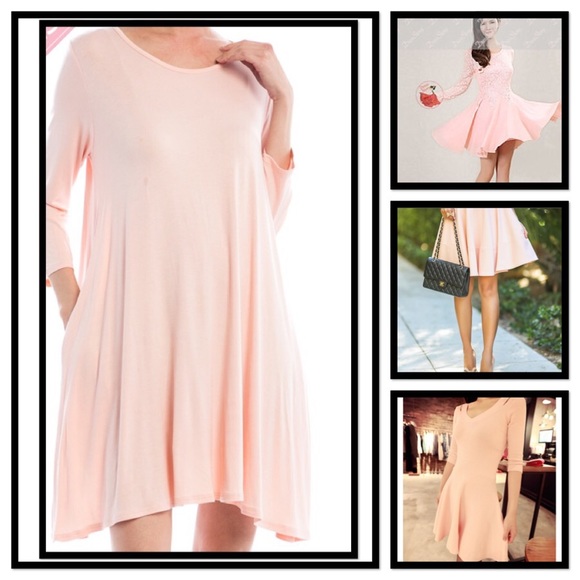 PINK SWING DRESS WITH POCKETS - Picture 2 of 3