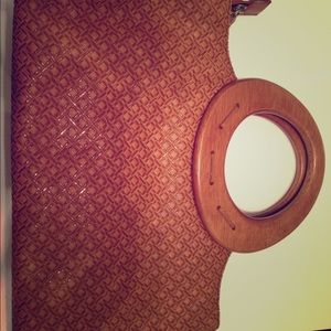 Vintage wooden handle bag