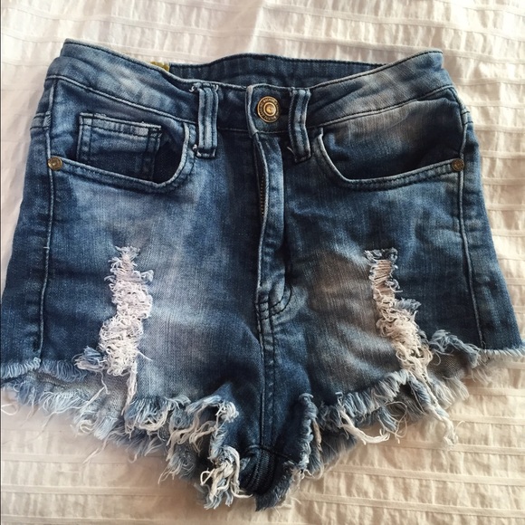 High Waisted Denim Shorts - Picture 1 of 1