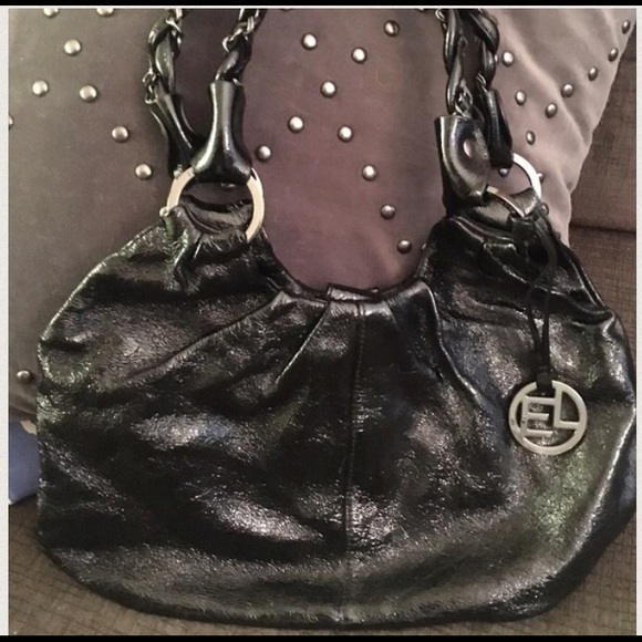 Black Patent Leather Elliott Luca Purse