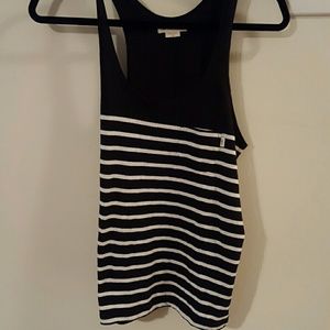 Sassy black and white tank top