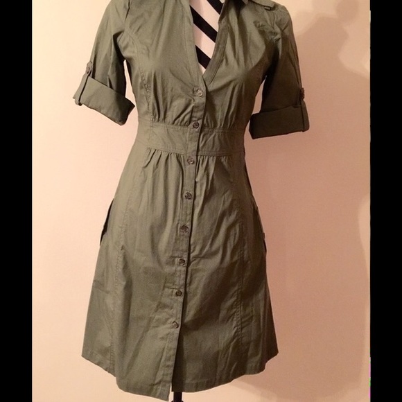 MNG Mango Army Shirtdress
