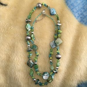 Matching necklace and earrings