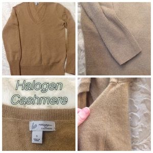 Halogen Cashmere v neck sweater