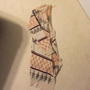 Aztec Print Long Cardigan