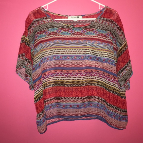 Tribal print loose tee