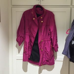 Magenta, dressy rain jacket