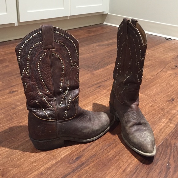 Studded Frye cowgirl boots