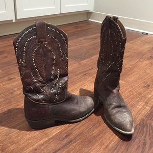 Studded Frye cowgirl boots