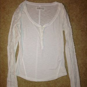 Abercrombie & Fitch Lace Sleeve Henley