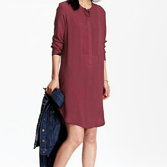 Crepe Shirt Dress