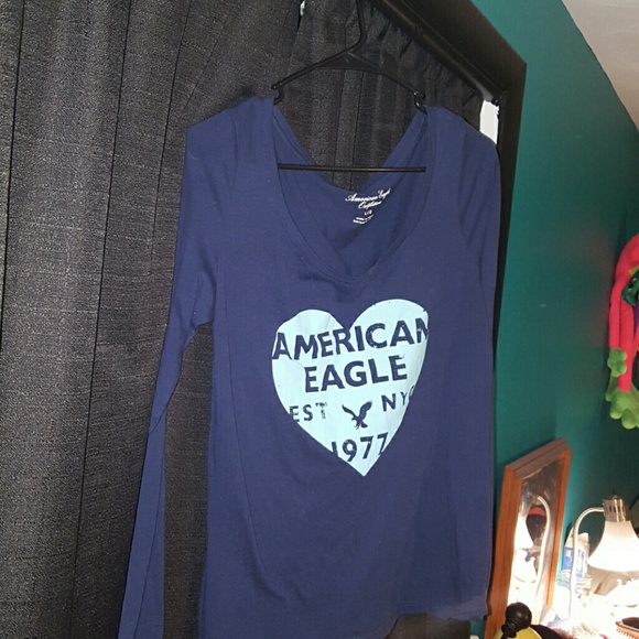 American eagle outfitters long sleeve navy shirt