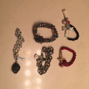 Assortment of bracelets.
