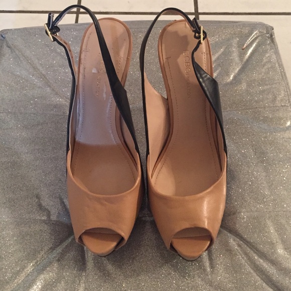 SOLD-BCBG Slingback Peep Toe Platform - Picture 2 of 3