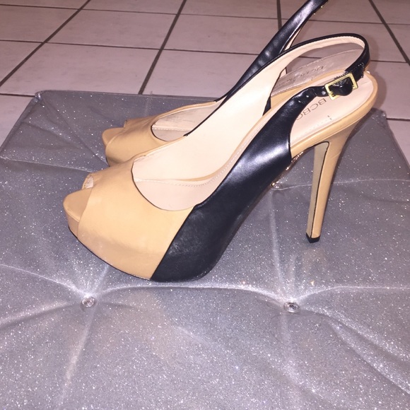 SOLD-BCBG Slingback Peep Toe Platform - Picture 3 of 3