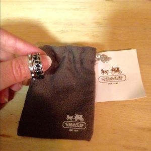 Authentic Coach stacking ring