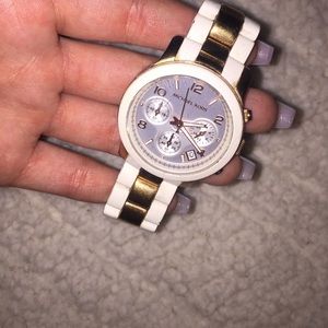 Michael Kors gold & white watch