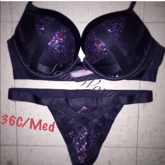 New VS Lingerie Bling Set Strappy Sequins Panty