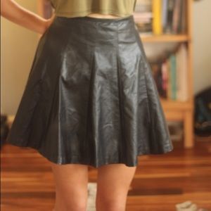 Vintage faux leather mini skirt