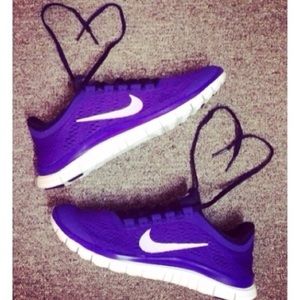 Purple Nike Free Sneakers